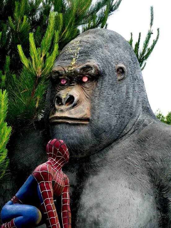 Spiderman and King Kong by Peter Loft